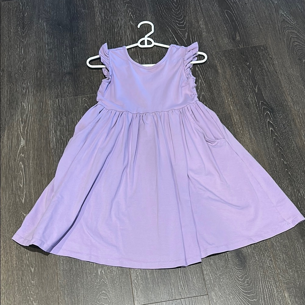 Hanna Andersson Purple Flutter Sleeve Sundress
